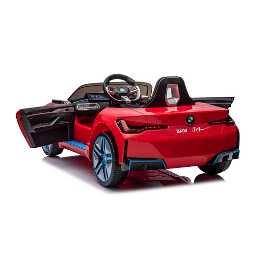 Masinuta electrica pentru copii BMW I4 cu doua usi, 12V-7Ah, LED, MP3, USB, Radio, Polipropilena, otel si scaun din piele ecologica Masinuta electrica pentru copii BMW I4 cu doua usi, 12V-7Ah, LED, MP3, USB, Radio, Polipropilena, otel si scaun din piele ecologica