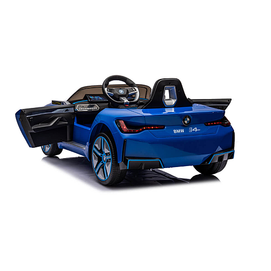 Masinuta electrica pentru copii BMW I4 cu doua usi, 12V-7Ah, LED, MP3, USB, Radio, Polipropilena, otel si scaun din piele ecologica Masinuta electrica pentru copii BMW I4 cu doua usi, 12V-7Ah, LED, MP3, USB, Radio, Polipropilena, otel si scaun din piele ecologica