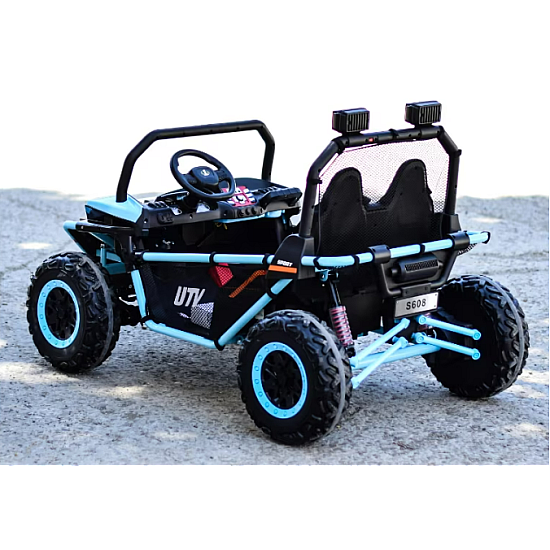 Masinuta electrica tip buggy UTV RDB-608, 24V/7Ah, 300W, roti EVA, scaun piele ecologica, telecomanda, intrare AUX (MP3) / USB / Bluetooth / Radio FM pentru 2 copii Masinuta electrica tip buggy UTV RDB-608, 24V/7Ah, 300W, roti EVA, scaun piele ecologica, telecomanda, intrare AUX (MP3) / USB / Bluetooth / Radio FM pentru 2 copii