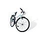 Bicicletă RDB Elegance, 26 Inch, Frâne V-brake, Oțel, Alb cu design albastru