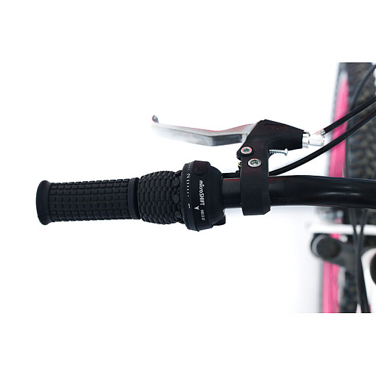 Bicicletă RDB Helena, 26 inch, Alb cu design roz, Frâne V-brake, Oțel