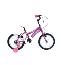 Bicicletă RDB Angel, 16 Inch, Cu roți ajutătoare, Roz
