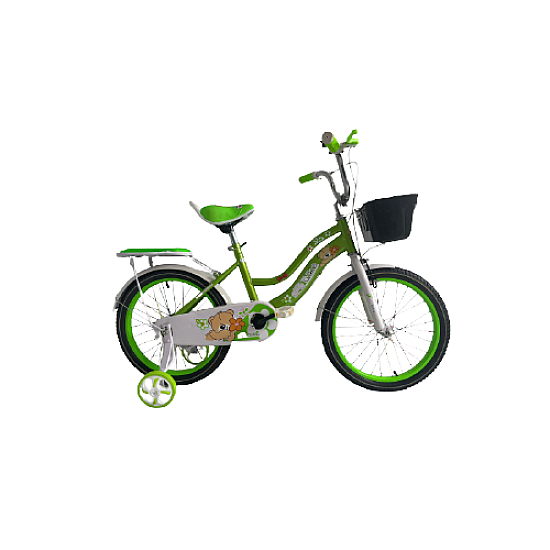 Bicicletă copii, RDB ASC-884, 18 inch, Cu roți ajutătoare și coș depozitare