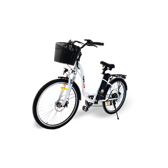 Bicicleta electrica RDB NE10, 250W, 25 km/h, autonomie 45-60 km, Alb