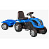 TRACTOR CU REMORCĂ ȘI PEDALE RDB-01-012 ALBASTRU, PENTRU COPII