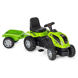 TRACTOR CU REMORCĂ ȘI PEDALE RDB-01-011 VERDE, PENTRU COPII TRACTOR CU REMORCĂ ȘI PEDALE RDB-01-011 VERDE, PENTRU COPII