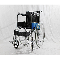 Cărucior OX-12503 din oțel cromat, fotoliu rulant pliabil Cărucior OX-12503 din oțel cromat, fotoliu rulant pliabil